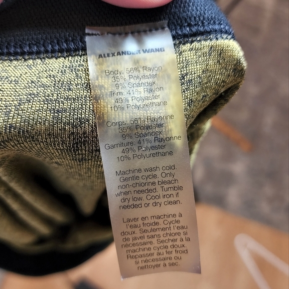 T by Alexander Wang Green stretch skirt - Picture 6 of 11